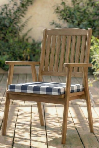 Coussin d'assise pour chaise de jardin - Bleu marine - 40 x 40 x 5 cm