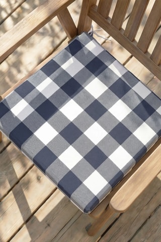 Coussin d'assise pour chaise de jardin - Bleu marine - 40 x 40 x 5 cm