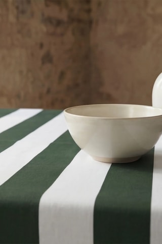 Toalha de mesa - Verde-escuro e branco
