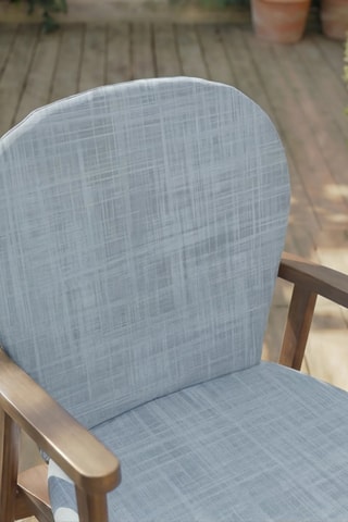 Coussin pour chaise de jardin- Bleu clair chiné - 93 x 47 x 5 cm