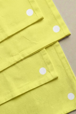 4 serviettes de table - Vert clair et blanc