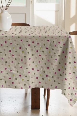 Nappe antitache  en coton biologique - Beige et violet