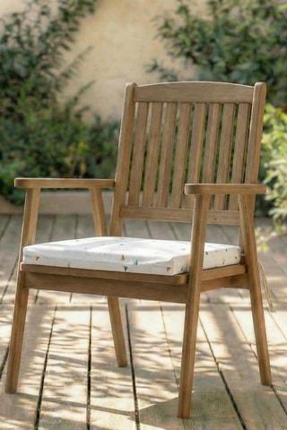 Coussin d'assise pour chaise de jardin - Blanc - 40 x 40 cm