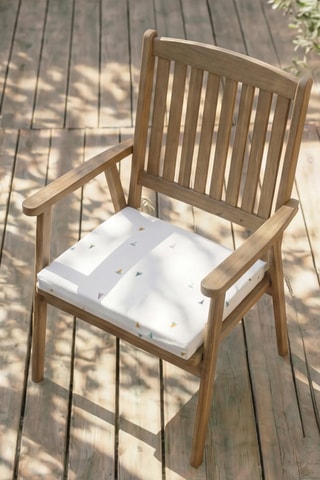 Coussin d'assise pour chaise de jardin - Blanc - 40 x 40 cm