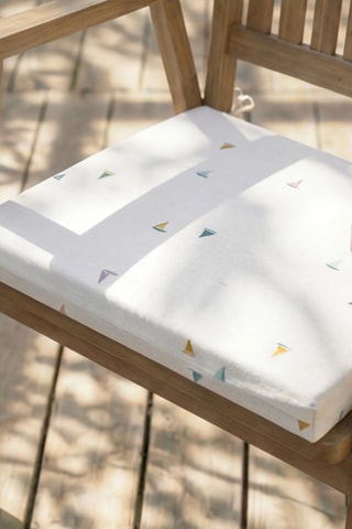 Coussin d'assise pour chaise de jardin - Blanc - 40 x 40 cm