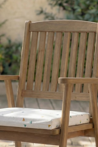 Coussin d'assise pour chaise de jardin - Blanc - 40 x 40 cm