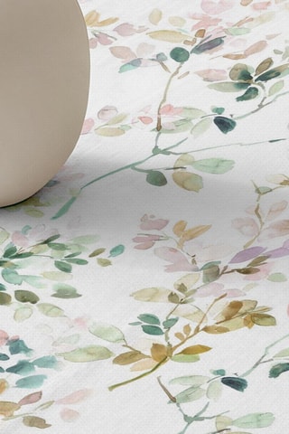 Toalha de mesa antimanchas em algodão biológico - Branco e rosa