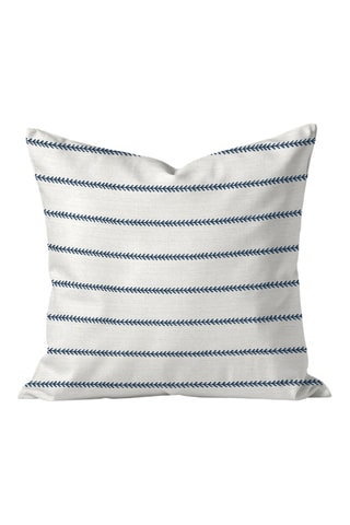 Housse de coussin - Beige et bleu marine - 45 x 45 cm