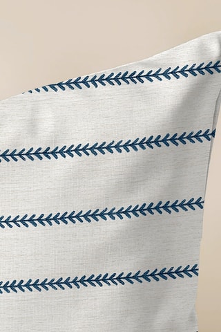 Housse de coussin - Beige et bleu marine - 45 x 45 cm