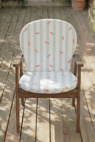 Coussin pour chaise de jardin - Ciel et blanc - 93 x 47 x 5 cm