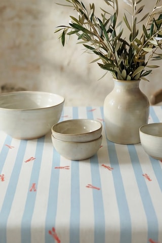 Toalha de mesa - Azul-celeste e branco