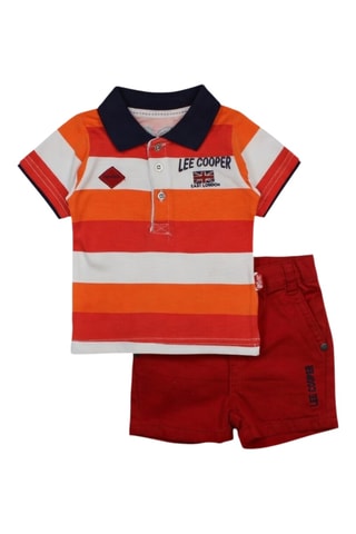 Polo e calções - Vermelho