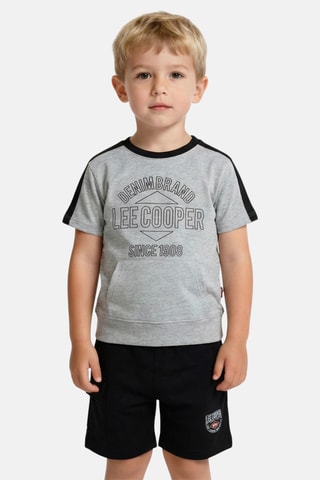 T-shirt e calções - Cinzento