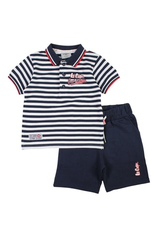 Polo e calções - Azul-marinho