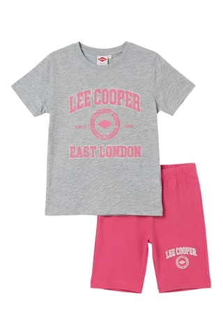 T-shirt e bermudas - Cinzento