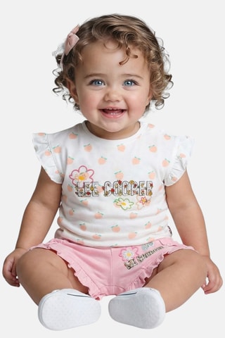 T-shirt e calções - Rosa