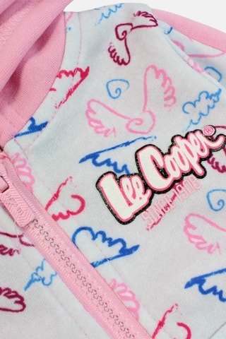 Sweat de capuz e calças de treino - Rosa e cinzento