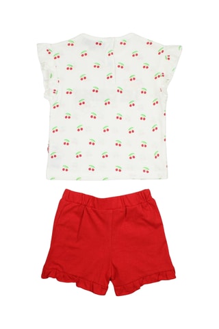 T-shirt e calções - Vermelho