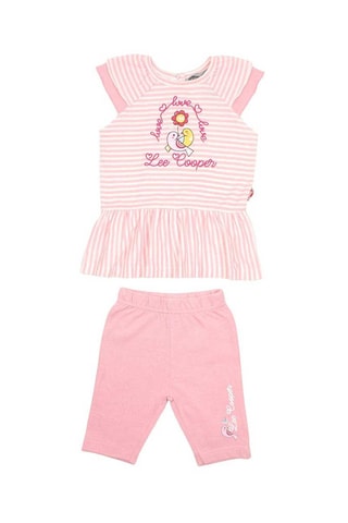 Blusa e calças - Branco e rosa