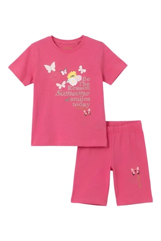 T-shirt e calções - Fúchsia