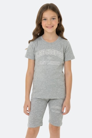 T-shirt e calções - Cinzento