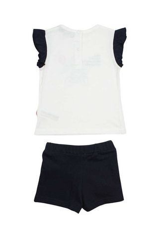 T-shirt e calções - Branco e preto