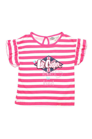 T-shirt e calções - Branco e rosa