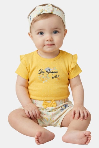 Conjunto 3 peças - Branco e amarelo