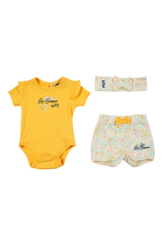 Conjunto 3 peças - Branco e amarelo