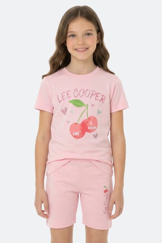 T-shirt e calções - Rosa-claro