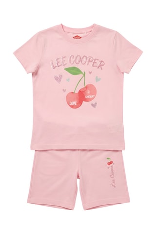 T-shirt e calções - Rosa-claro