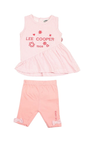 Vestido e calças - Branco e rosa