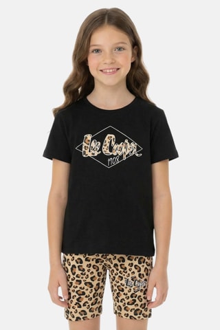 T-shirt e bermudas - Preto