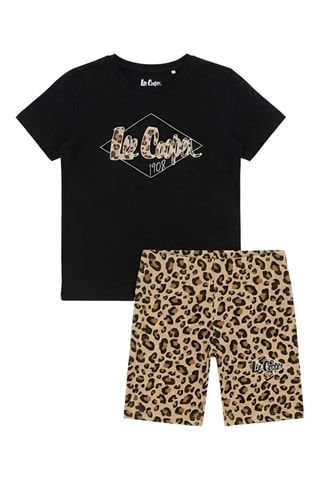 T-shirt e bermudas - Preto