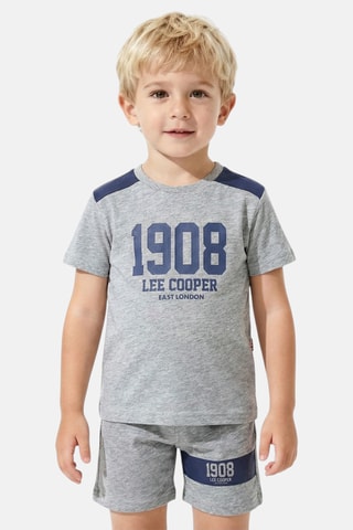 T-shirt e calções - Cinzento