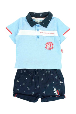Polo e calções - Azul