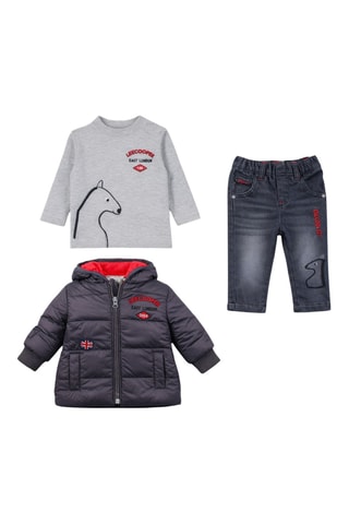 Conjunto de 3 peças - Cinzento