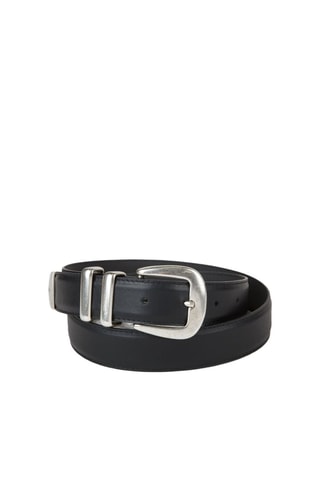 Cinturón de piel - Negro
