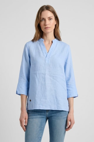 Blouse relaxed en lin - Bleu