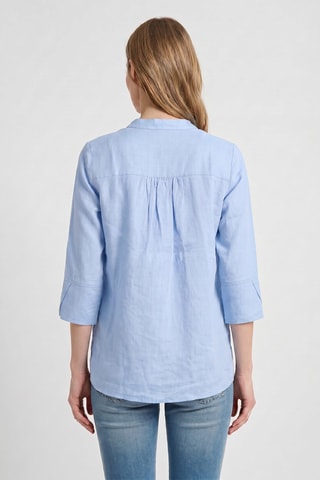 Blouse relaxed en lin - Bleu