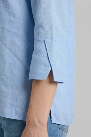 Blouse relaxed en lin - Bleu
