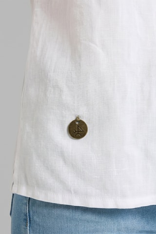 Blouse relaxed en lin - Blanc