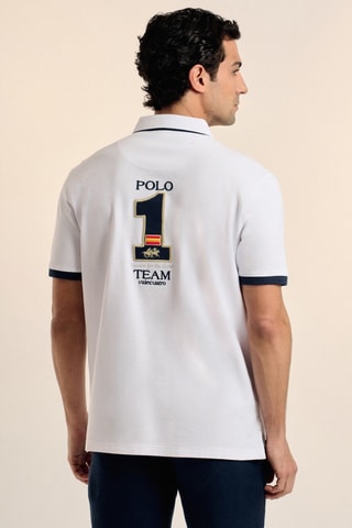 Polo - Blanc, bleu et noir