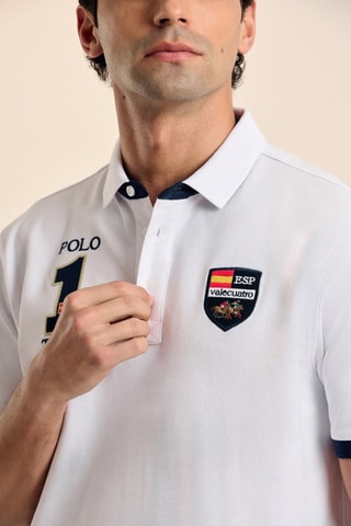 Polo - Blanc, bleu et noir