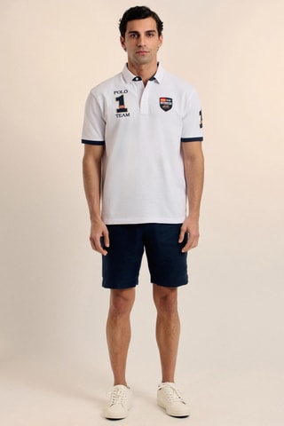 Polo - Blanc, bleu et noir