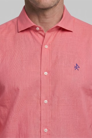 Chemise regular en lin - Orange