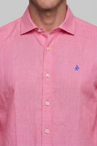 Chemise regular en lin - Rose