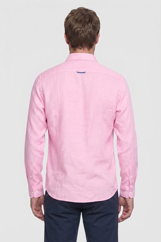 Chemise regular en lin - Rose