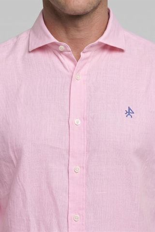 Chemise regular en lin - Rose