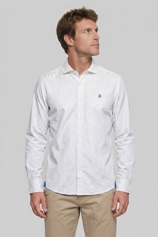 Chemise regular en lin - Blanc